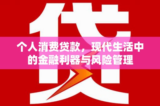 中埔个人消费贷款，现代生活中的金融利器与风险管理