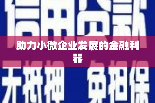 中埔助力小微企业发展的金融利器