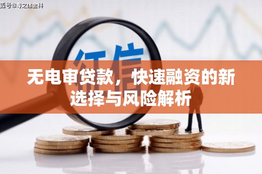 中埔无电审贷款，快速融资的新选择与风险解析