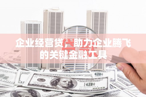 中埔企业经营贷，助力企业腾飞的关键金融工具