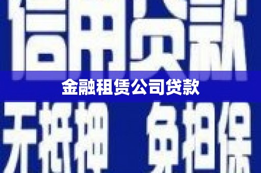 中埔金融租赁公司贷款