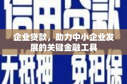 中埔企业贷款，助力中小企业发展的关键金融工具