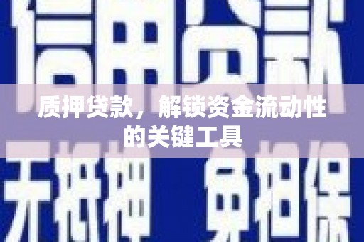 中埔质押贷款，解锁资金流动性的关键工具