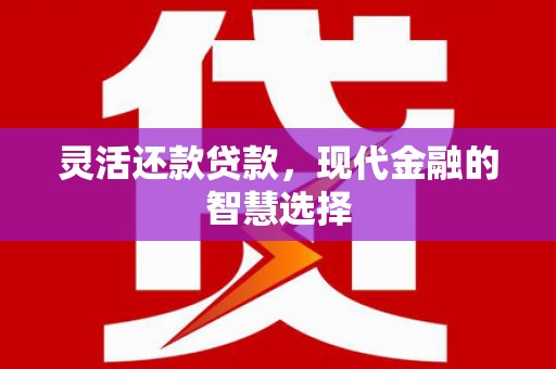中埔灵活还款贷款，现代金融的智慧选择