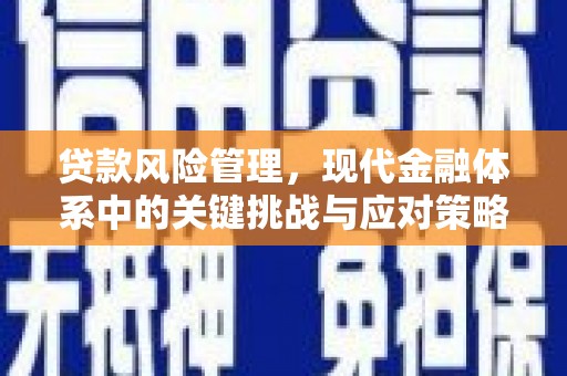 中埔贷款风险管理，现代金融体系中的关键挑战与应对策略