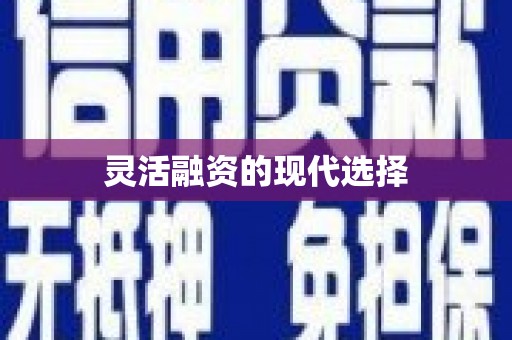 中埔灵活融资的现代选择